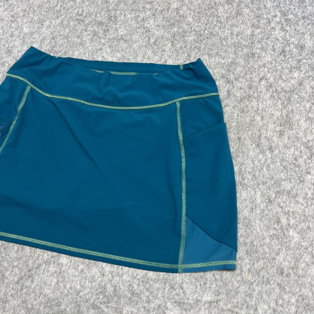 Athleta Skort Womens M Blue Athletic Running Tennis Mesh Lined Pockets Stretch - Picture 5 of 14